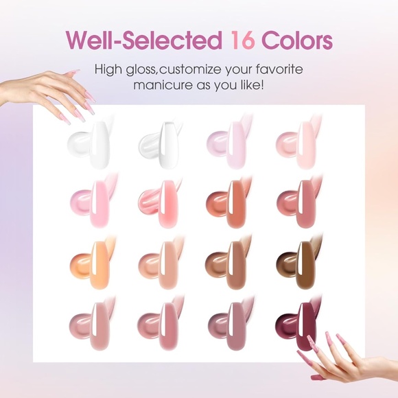 Rosalind Poly Gel Kit UV Light With 16 Colors - Picture 3 of 8